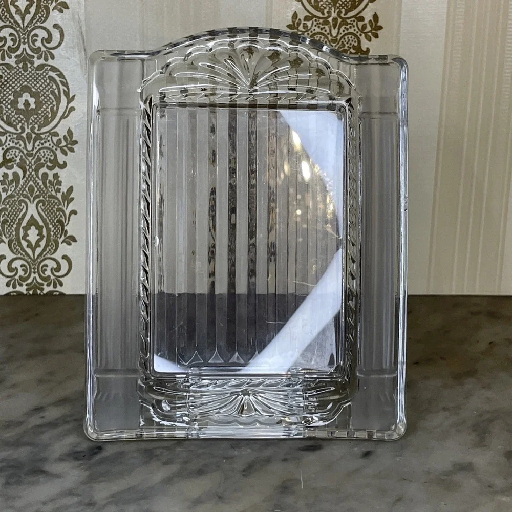 Vintage Mikasa Crystal Picture Frame | Cototillion‎ Art Nouveau Arched Vertical
